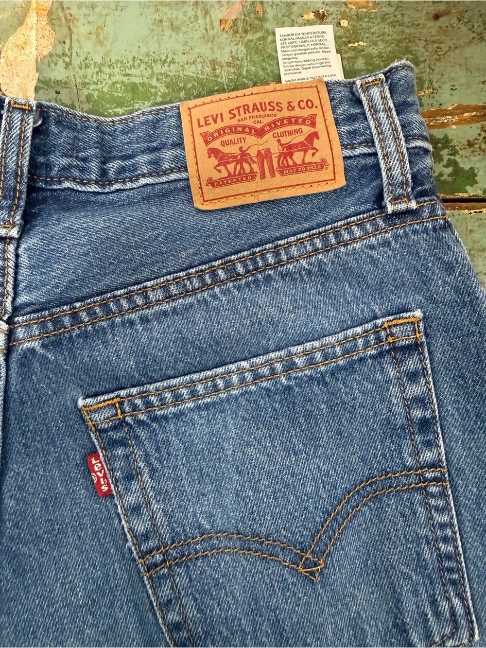 Levi's '94 Baggy Jeans "I'm Never Wrong" Medium Wash 27x31 Vintage Cotton Y2K - Picture 12 of 16